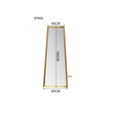 Kare Lustro ścienne AREZZO COFFEE trapez złoty 65(45) x 160 x 7cm / 87854