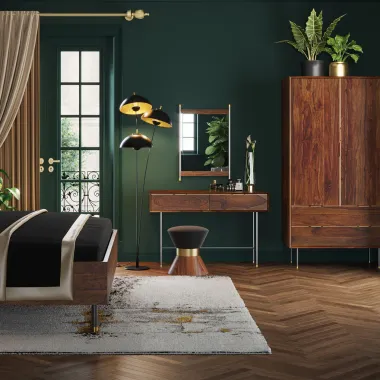 Kare Lustro ścienne RAVELLO czarno-złota 55 x 80 x 3cm / 85469