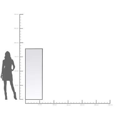 Kare Lustro ścienne BELLA czarny 60 x 180 x 3cm / 85463