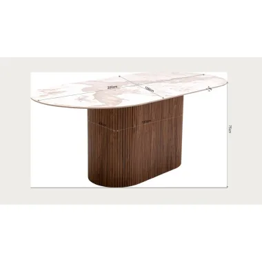 Kare Stół do jadalni RUBEN 200 x 75 x 100cm / 71311