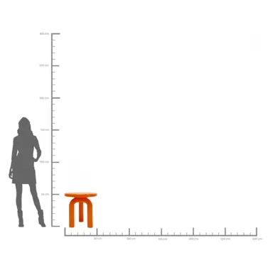 Kare Stolik boczny ELIANO pomarańczowa 50 x 50 x 50cm / 71249