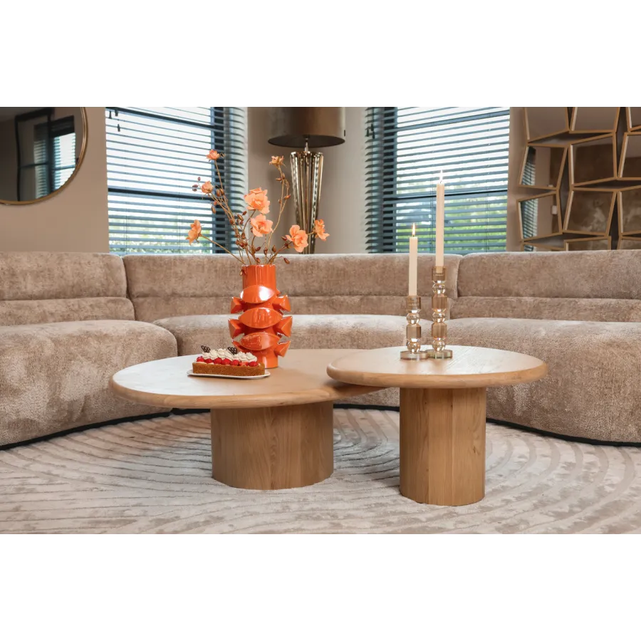 Stolik kawowy Oakley zestaw 2 (Natural oak) - Richmond