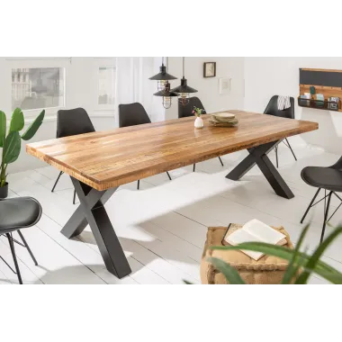 Iron Craft Stół do jadalni naturalne Mango 240cm / 6540057