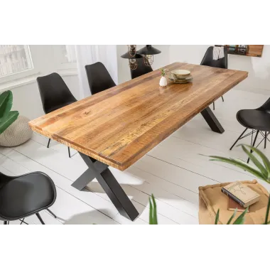 Iron Craft Stół do jadalni naturalne Mango 240cm / 6540057