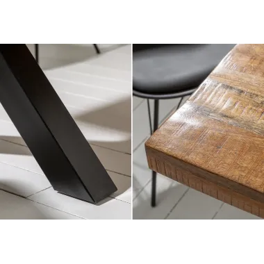 Iron Craft Stół do jadalni naturalne Mango 240cm / 6540057