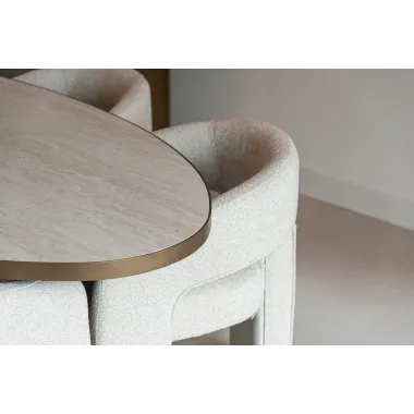 TIVOLI Stół do jadalni biały oval 230 x 75 x 110cm/ 8107 - Richmond