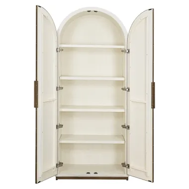 Regał Tivoli z łukowatym blatem, 2-drzwiowy (biały) 90 x 210 x 45cm / 8105 - Richmond