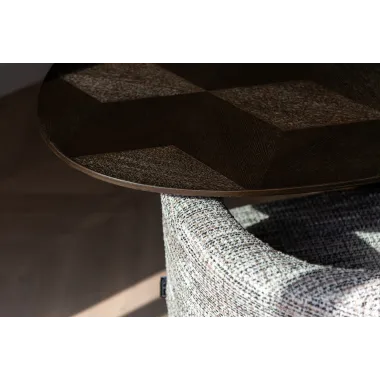 Stół do jadalni LUXOR owalny diament 230 brązowy / 7748