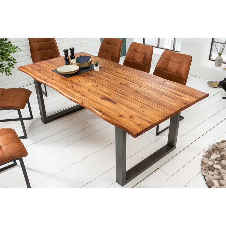 Invicta Stół do jadalni GENESIS brązowa akacja 180 x 76 x 90cm / 44952