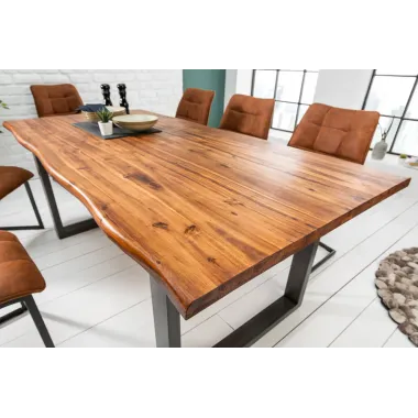 Invicta Stół do jadalni GENESIS brązowa akacja 160 x 76 x 90cm / 44951