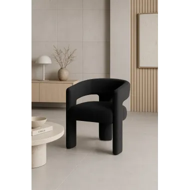 Leith LET71BLK Krzesło tapicerowane