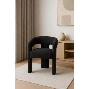 Leith LET71BLK Krzesło tapicerowane