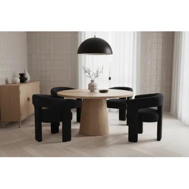 Leith LET71BLK Krzesło tapicerowane