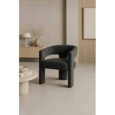 Leith LET71BLA Krzesło tapicerowane