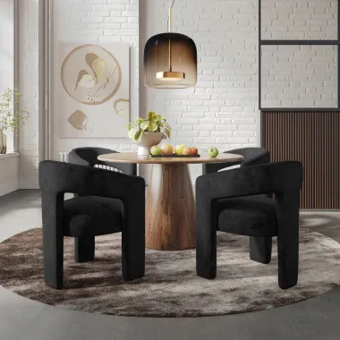 Leith LET71BLA Krzesło tapicerowane