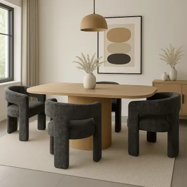 Leith LET71BLA Krzesło tapicerowane