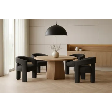 Leith LET71BLA Krzesło tapicerowane