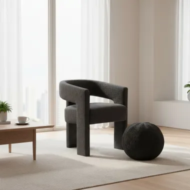 Leith LET71BLA Krzesło tapicerowane