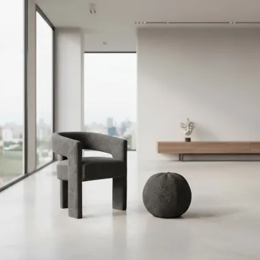 Leith LET71BLA Krzesło tapicerowane