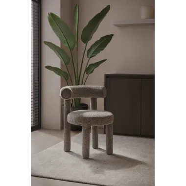 Leith LET77GR Krzesło tapicerowane