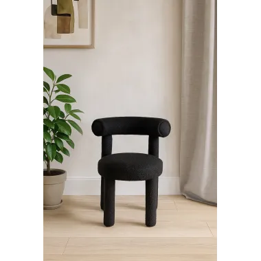 Leith LET77BLK Krzesło tapicerowane