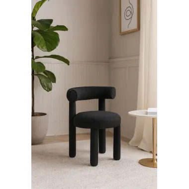 Leith LET77BLK Krzesło tapicerowane