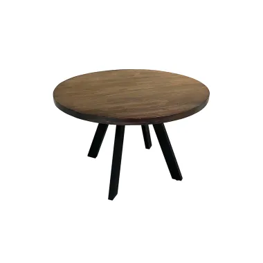 Invicta IRON CRAFT stół do jadalni okrągły mango taupe brown Ø 120cm / 46796