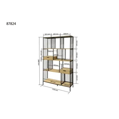 Kare Regał BOLOGNA natural 125 x 200 x 35cm / 87824