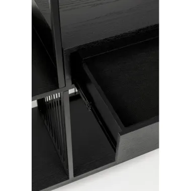Kare Regał BOLOGNA czarny 125 x 200 x 35cm / 87952