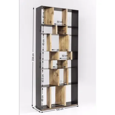 Kare Regał STORM czarny 100 x 234 x 30cm / 82060