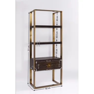 Kare Regał OSAKA czarny 82 x 210 x 45cm / 83877