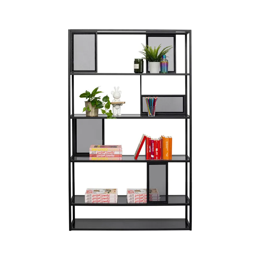 Kare Regał SKYLER czarny 115 x 195 x 35cm / 87821