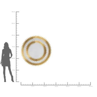 Kare Lustro ścienne SOLARE złoty 132 x 132 x 3cm / 83573