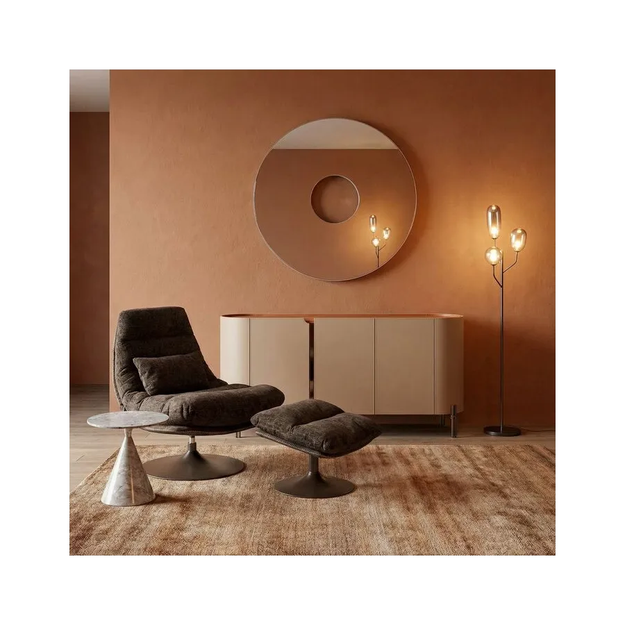 Kare Lustro ścienne CLEO mosiężne 100 x 100 x 4cm / 87881