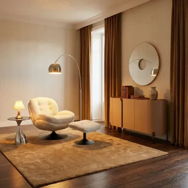 Kare Lustro ścienne CLEO mosiężne 100 x 100 x 4cm / 87881