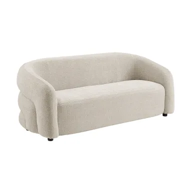 Invicta Sofa VOUGE tapicerowana 3 osobowa chenille beżowa 198 x 76 x 85cm / 47464