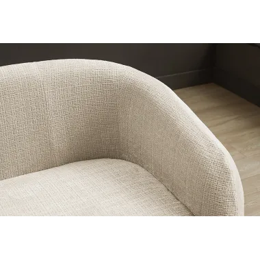 Invicta Sofa VOQUE tapicerowana 3 osobowa chenille beżowa 198 x 76 x 85cm / 47464