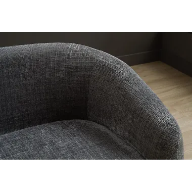 Invicta Sofa VOQUE tapicerowana 3 osobowa chenille szara 198 x 76 x 85cm / 47466