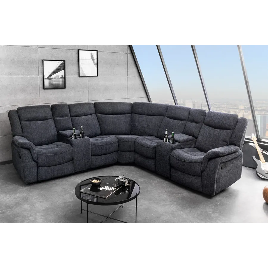 Invicta Sofa narożna HOLLYWOOD 5 osobowa ciemnoszara  270cm / 47588