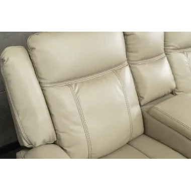 Invicta Sofa narożna HOLLYWOOD 5 osobowa beż imitacja skóry 270cm / 47589