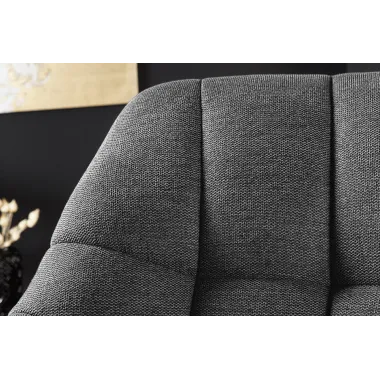 Invicta Fotel obrotowy Papillon obrotowy 360°antracyt aksamit 83 - 90cm / 47474