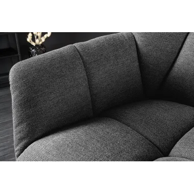 Invicta Fotel obrotowy Papillon obrotowy 360°antracyt aksamit 83 - 90cm / 47474