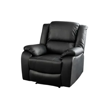 Invicta HOLLYWOOD Fotel kinowy czarny imitacja skóry 97 x 104 x 100cm / 47595