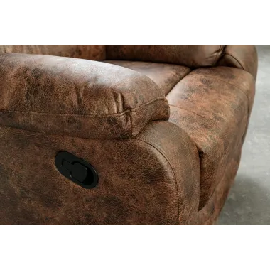 Invicta HOLLYWOOD Fotel kinowy brązowy imitacja skóry 97 x 104 x 100cm / 47596