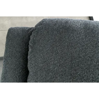 Invicta HOLLYWOOD Fotel kinowy szary tkanina teksturowana 97 x 104 x 100cm / 47594