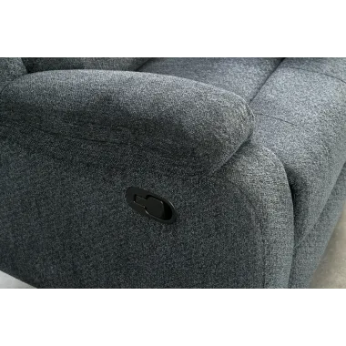 Invicta HOLLYWOOD Fotel kinowy szary tkanina teksturowana 97 x 104 x 100cm / 47594