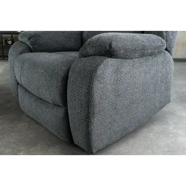 Invicta HOLLYWOOD Fotel kinowy szary tkanina teksturowana 97 x 104 x 100cm / 47594