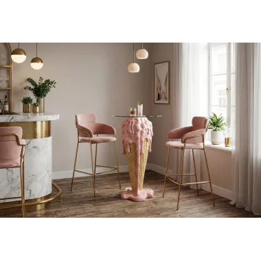 Invicta Stolik boczny wysoki ICE CREAM Ø 60 x 107cm / 48039