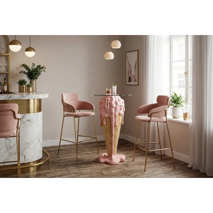 Invicta Stolik boczny wysoki ICE CREAM Ø 60 x 107cm / 48039