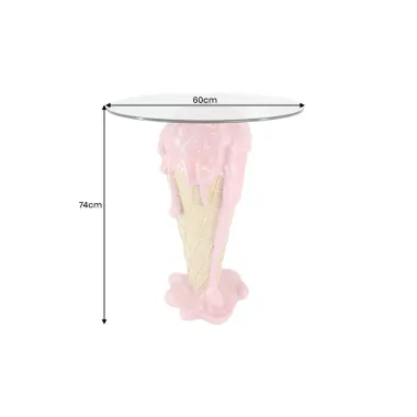 Invicta Stolik boczny ICE CREAM Ø 60cm / 48038